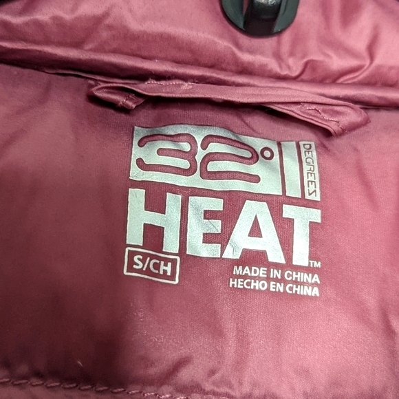 32 Degrees Heat Women's Ultra Lightweight Mauve Down Jacket Size S - Picture 5 of 12